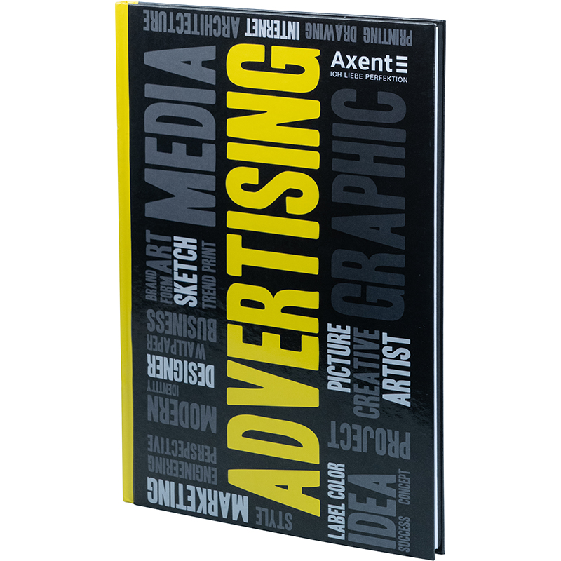 Книга записна Axent Colors 8421-06-A, А4, 80 аркушів, клітинка, жовта